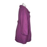 JOHN PAUL RICHARD Purple Basket Weave Fabric Coat Big Buttons Womens Size Medium Photo 1
