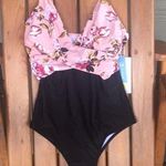 Cupshe Pink Blossom Floral One Piece Swimsuit Photo 0