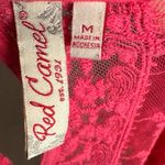 Red Camel Pink lace yoke detail cotton top size medium Photo 3