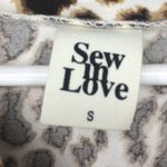 SEW IN LOVE Leopard Print V Neck Blouse Small Photo 8