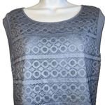 The Limited  Gorgeous Steel Blue Lace Crochet Sleeveless‎ Top NWOT Size S Photo 2