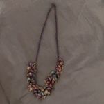 Very cute vintage boho gold, purple, pink & turquoise necklace EVC Purple Photo 1