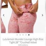 Lululemon  SPECIAL EDITION: Wunder Lounge High-Rise Tight 28" * Crushed Velvet 6 Photo 1