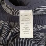 Athleta  Beachside Bali Linen Shorts Navy & White Stripe Size 4 Photo 3