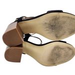 Loft Faux Suede Block Heels Sandal Adjustable Ankle Strap Black Size 7 M Photo 9