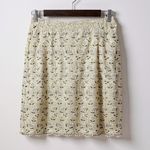 Cache  Vintage Y2K Cream‎ Beaded Lace Skirt Medium Scallop Hem Photo 1
