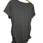 Maternity Top Short Sleeve Scoop Neck Dark Gray And Gold Medium Baby Motherhood Size undefined Photo 2