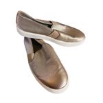 Vince Blair Perforated Leather Slip-On Sneakers Size 6 Gold Photo 4