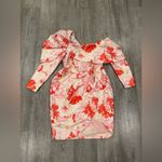 ASOS  Red Floral Off-Shoulder Mini Dress Photo 5