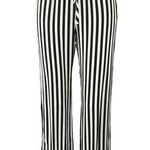 Reformation Women's Black White Striped High Rise Cropped Casual Pants Size S Photo 0