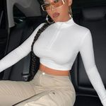 SheIn Cropped Quarter Zip Photo 0