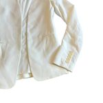 Theory  Open-Front Blazer White Long Sleeve Pockets Classic Size 00 Women's Photo 2