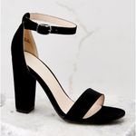 Bamboo Vegan Suede Ankle Strap Heels‎ Photo 2