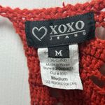 XOXO Jeans Vintage 90's Y2K Crochet Tank Top Knit Open Back Rust Medium Cropped Orange Photo 1