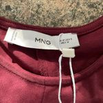 Mango MNG  Knot Front Sleeveless Midi Dress Maroon Size 6 Photo 4