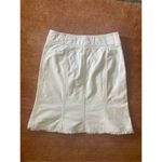Etcetera  White Denim Cotton  High rise skirt Size 6 Photo 2