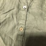 Sigrid Olsen 100% linen green v neck button down long sleeve women’s size XL Photo 2