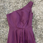 One Shoulder with Slit Lace Up Back Formal Dress in Purple, Size US 4​​​​​ Purple Photo 1