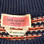 Kate Spade  New York Chevron Puff-Sleeve Sweater • Red White Blue Size XL NWT Photo 5