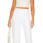 Spanx White Stretch Twill Cropped Wide Leg Pant Large Photo 0