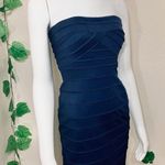 BCBG Maxazria Strapless Navy Blue Bandage Dress Photo 0