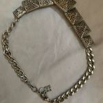 BCBGMAXAZRIA 3D Pyramid Silver Necklace Photo 3