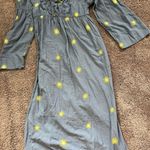 Free People embroidered linen midi dress size large Photo 1