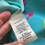 DuO Blue Floral Fit & Flare Dress Belted Lined Elastic Waist Like New Size Small Photo 8