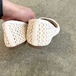 Anthropologie  Seychelles Ivory White Open Weave Flats Size 7.5 Memory Foam Shoes Photo 3