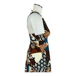 Neiman Marcus Vintage 60s/70s MOD Brown Abstract Maxi Dress Gown w/Wrap Shawl XS Photo 8