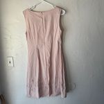 Two Star Dog Pink Linen Blend Dress Size S Embroidered Hem Sleeveless 36” Photo 4