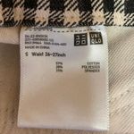 Uniqlo Black White Gingham Check Mid Rise Skinny Stretch Pockets Ankle Pants S Photo 3