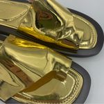 J.Crew  Toe-ring slide sandals in metallic gold leather CA053 size‎ 8 Photo 2