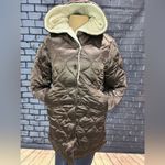 GRAN ORIENTE Woman’s lightweight Jacket w/Faux Fur Lining Hoodie Brown Small Photo 1