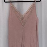 American Eagle Outfitters Pink Lace Tank Top Photo 0
