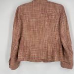 Lafayette 148 New York Petite Tweed Blazer Jacket Pink Tan Size 8 Linen Blend Photo 4