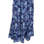 Derek Lam Collective Junia Ruched Sleeve Blue Floral Dress Photo 6