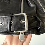 AllSaints Billie Leather Biker Jacket Size XS CL Black Photo 1