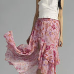 MISA Los Angeles MISA Seva Maxi Skirt Floral‎ Boho Ruffles Size Large Photo 0