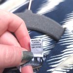 Maison d'Amelie Navy and Cream Blouse Blue Size M Photo 7