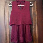 Missguided Burgundy Open Back Romper Photo 0
