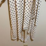 LC Lauren Conrad  Modern Wrap Tea Length Midi Dress Natural Dina Dot Navy Small Photo 9