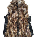 Guess Faux Fur Vest with Leather Accents Photo 0