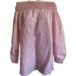 Michael Kors  Electric Punk Striped Off Shoulder Blouse Shirt Tunic Size Small Photo 0