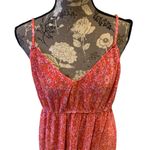 Beachsissi  Coral Red Floral Spaghetti Strap Dress size XL Photo 2