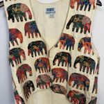 SOHO Compagnie Women's Vintage Boho Hand Made Embroidered Elephant Vest Medium Photo 0