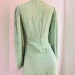 H&M  TREND Green Floral Ditsy Puff Balloon Sleeved Midi Dress size small NWT Photo 9