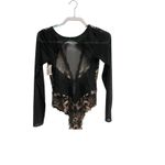 Auden Bodysuit Lingerie Women's M Black/Pink Floral Lace Feminine Sexy Romantic Black Size M Photo 9