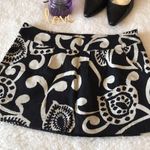 Forever 21 Black and Cream Mini Skirt Photo 0