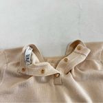ZARA  Cream Knit Top Size Small Short Sleeve Photo 5